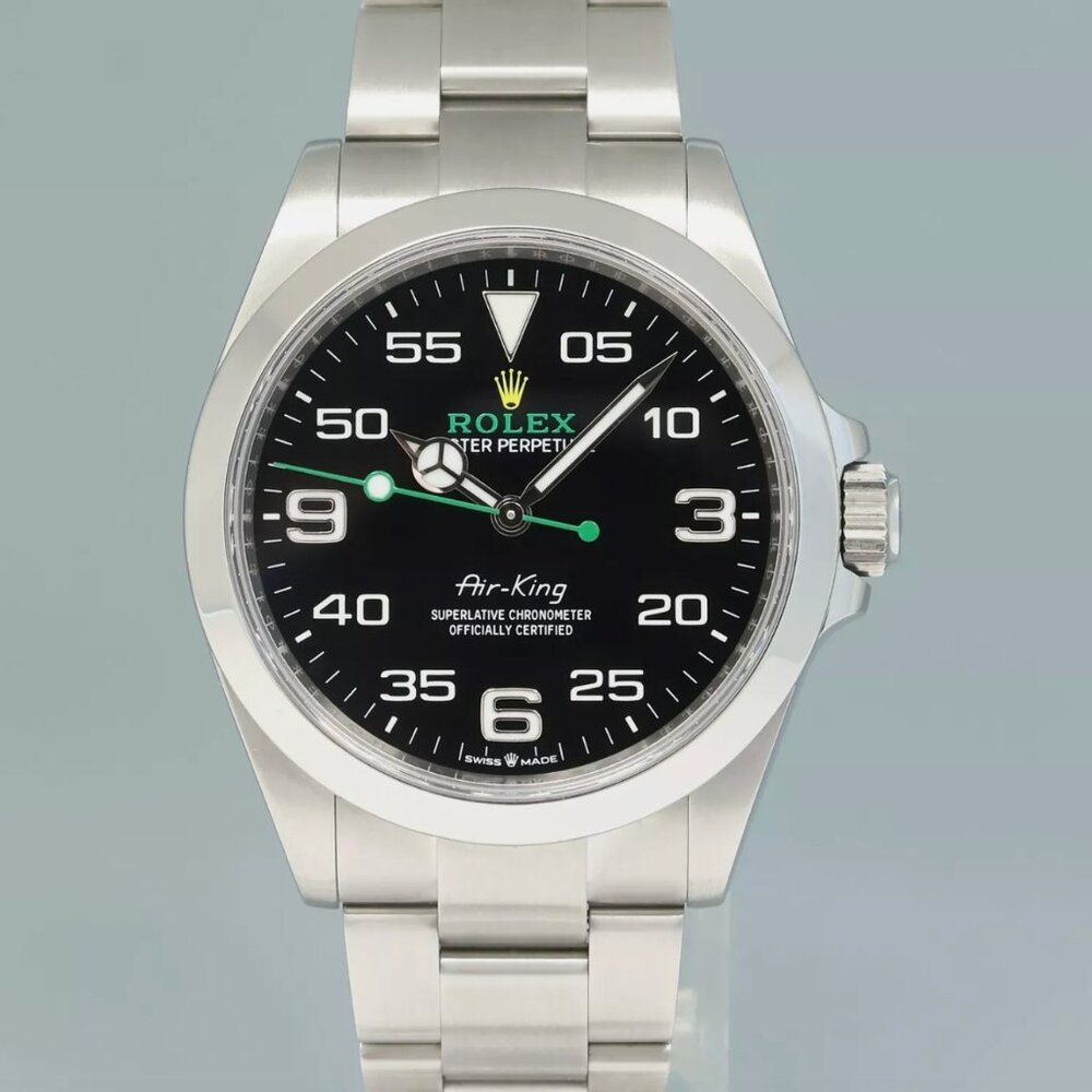 New With Tags Rolex AirKing Men's Black Dial Watch - Picture 2 of 6